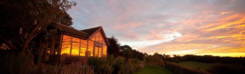 Sunset view at our Farmhouse Bed and Breakfast