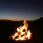 Log fires at Greenhill Glamping