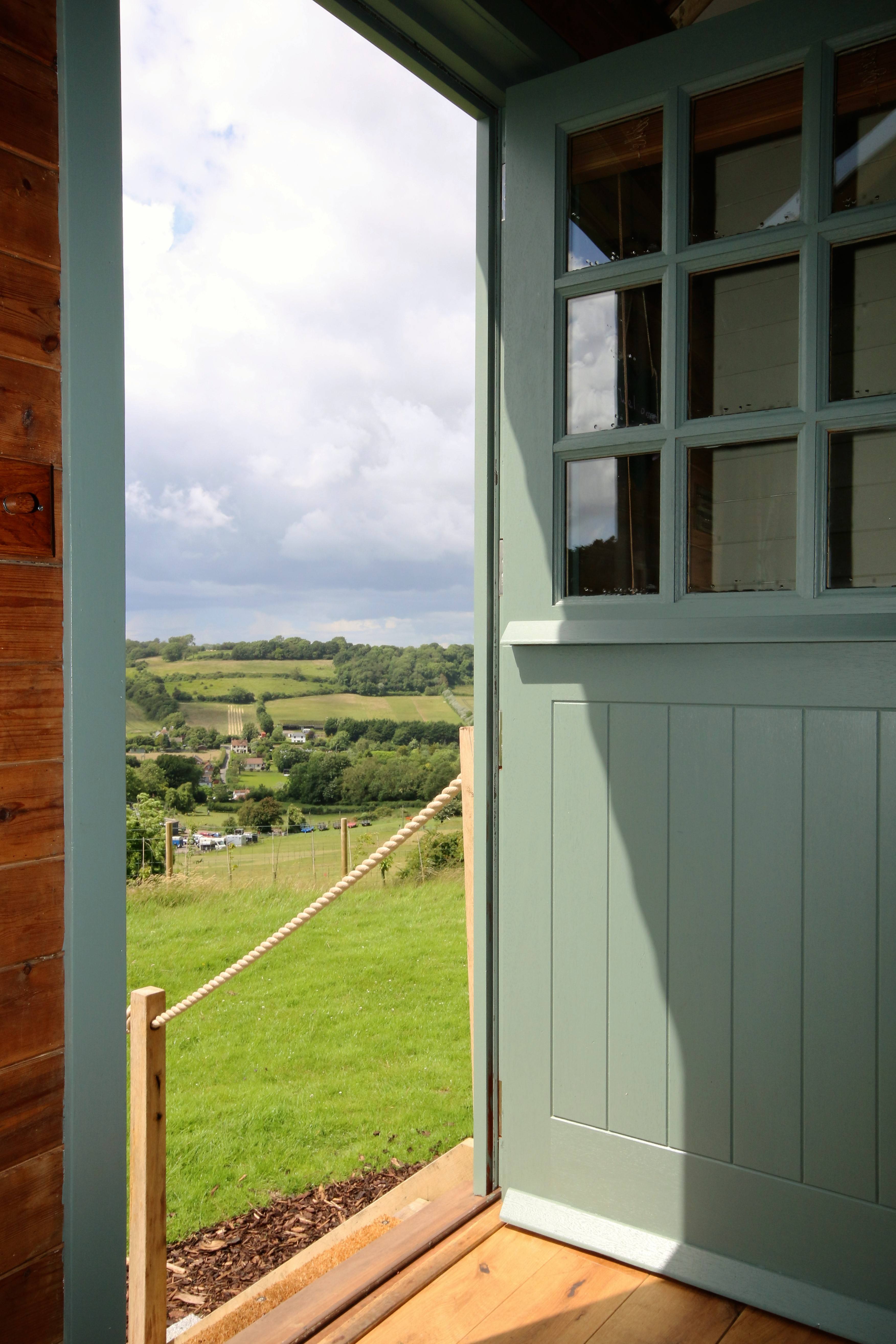 Shepherds hut views to the outside